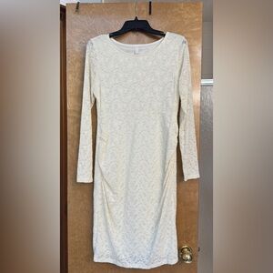 Pinkblush maternity dress, cream/off-white lace, stretchy